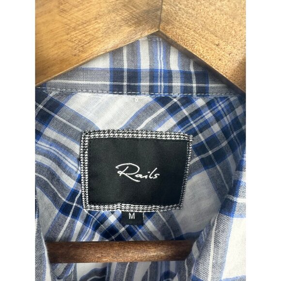 Rails Ashton Ombre Plaid Button Down Shirt Women's Size M - Picture 4 of 9